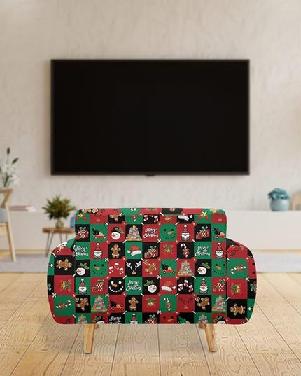 FKELYI Cute Christmas Furniture Protector Easy Going Stretch Sofa Slipcover Non-Slip Sofa Couch Cover Washable Sofa Slipcovers M FKELYI