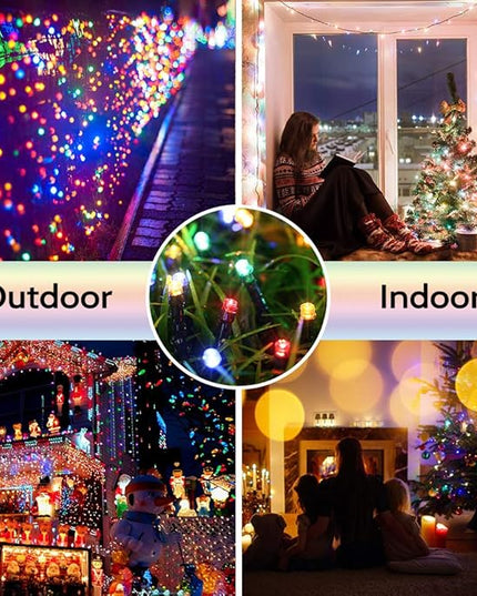 Toodour Christmas Lights Outdoor, 213ft 600 LED Christmas String Lights, 8 Modes, Timer, Waterproof Christmas Fairy Twinkle Lights for Home Garden Yard Wedding Party Tree Xmas Decors - Multicolor Toodour