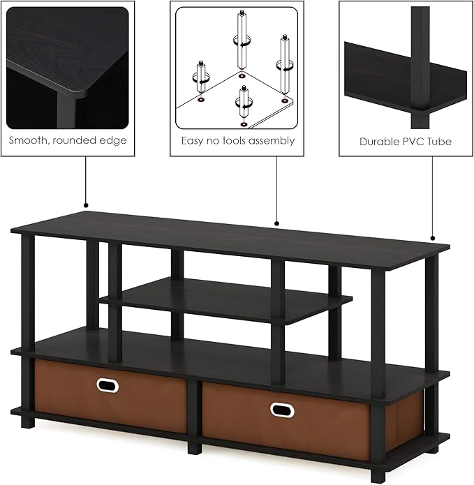 Furinno JAYA TV Stand for up to 50-Inch TV, 55 Inch - LeafyLoom