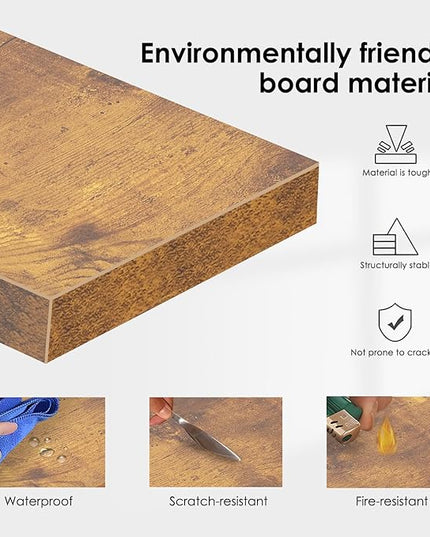 Need Rolling Computer Desk Mobile Desk Laptop Stand Desk with Sliding Keyboard for Home Office,23.6 Inches Rustic Brown DX-8110FG-ND - LeafyLoom