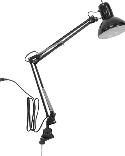 Studio Designs Swing Arm Lamp with 13-watt CFL Bulb, Black - LeafyLoom
