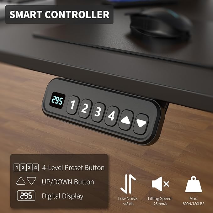 63×30 Inch Electric Standing Desk with 2 Drawers, Adjustable Height Widened Stand Up Desk with Storage Shelf, Sit to Stand Ergonomic Workstation for Home Office - LeafyLoom