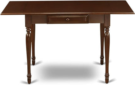 East West Furniture Monza 3 Piece Modern Set Contains a Rectangle Wooden Table with Dropleaf and 2 Kitchen Dining Chairs, 36x54 Inch, Mahogany - LeafyLoom