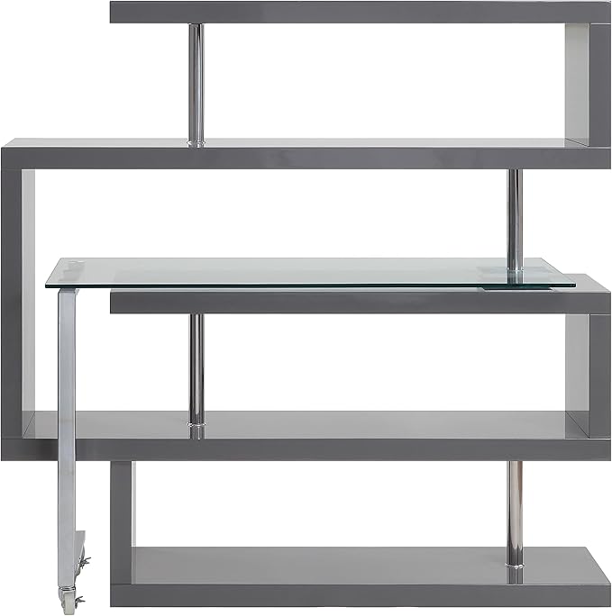 NicBex Kimberly-DW-00028-LWJ Home Office Desks, 55"x24"x54", Gray - LeafyLoom