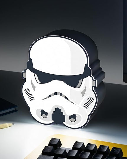 Paladone Star Wars Officially Licensed Stormtrooper Action Figure Icon Light, 6.3-inch Trooper Helmut Night Light, Bedroom Décor Desk Lamp, Toy - LeafyLoom