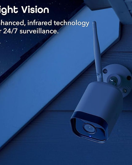Geeni Hawk 3 Outdoor Security Camera, 1080p HD, Weatherproof, Motion Detection, Night Vision, Two-Way Audio, Alexa/Google Compatible Geeni