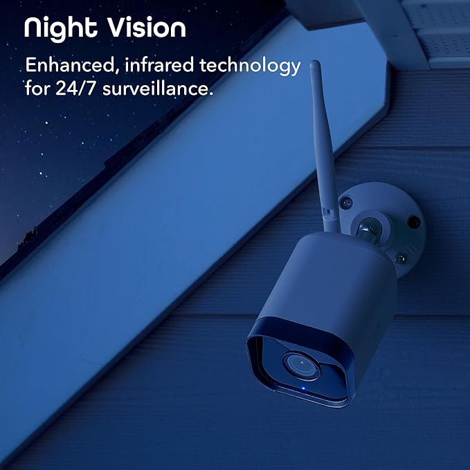 Geeni Hawk 3 Outdoor Security Camera, 1080p HD, Weatherproof, Motion Detection, Night Vision, Two-Way Audio, Cloud & MicroSD Storage, Alexa & Google Assistant Compatible, Wi-Fi, 2-Pack Geeni
