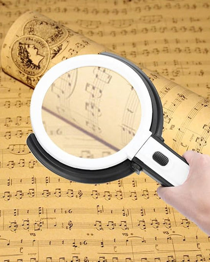 LED Table Lamp with 1.8X & 5X Magnifier, Desk Illuminated Tools Magnifying Glass for Reading Cosmetic Makeup Tattoo Manicure Lighted Magnifier - LeafyLoom