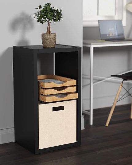 ClosetMaid 4540 Decorative Open Back 2-Cube Storage Organizer, Black - LeafyLoom