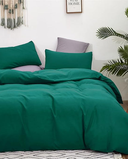 Green Comforter Set King Dark Green Bedding Set Soft Lightweight Pure Emerald Green Comforter Men Women Durable Green King Blanket Breathable Green Comforter Set Solid Green Bed Comforter - LeafyLoom
