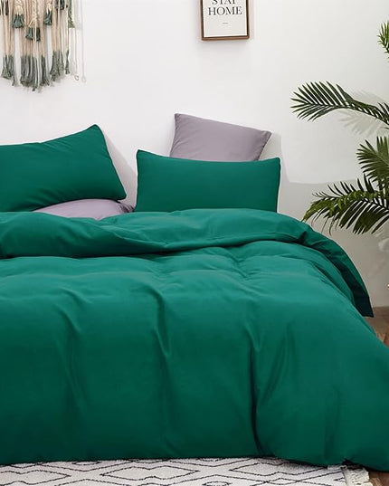 Solid Green Comforter Set Full Pure Emerald Green Soft Lightweight Green Beddig Quilt Set for Men Women Teens Adult Durable Green Full Blanket(Full(80''x90''), Green Comforter) - LeafyLoom
