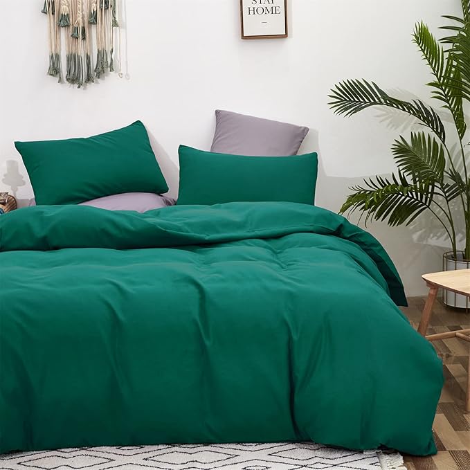 Solid Green Comforter Set Full Pure Emerald Green Soft Lightweight Green Beddig Quilt Set for Men Women Teens Adult Durable Green Full Blanket(Full(80''x90''), Green Comforter) - LeafyLoom