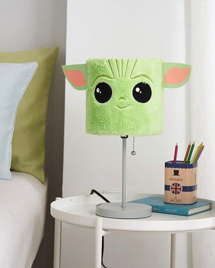 Idea Nuova Star Wars: The Mandalorian The Child Plush Shade Table Lamp, Green - LeafyLoom