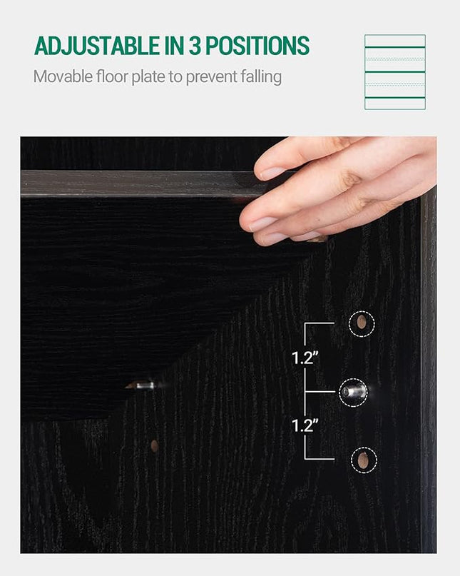 6-Tier Bookshelf, 66.7 Inches Floor Standing Bookcase, Display Storage Shelf, Corner Shelf, Home Decor Furniture for Home Office, Living Room, Bedroom, Black 02904XBC - LeafyLoom