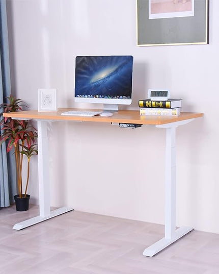 Fromann 55 x 27 inch Table Top for Adjustable Home Office Standing Desk Frames (Light Wood) - LeafyLoom