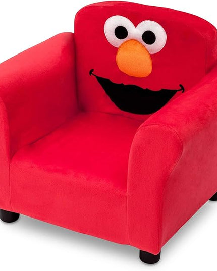 Sesame Street Elmo Upholstered Chair by Delta Children, Red - LeafyLoom