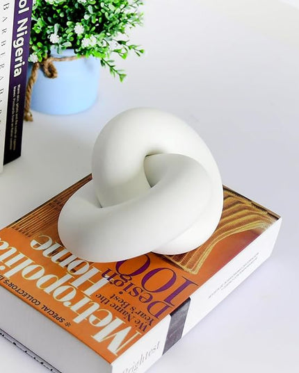 Wood Knot for Coffee Table Wood Link Chain Decor Shelf Decorations, Modern Farmhouse Bookshelf Decorative Objects - LeafyLoom