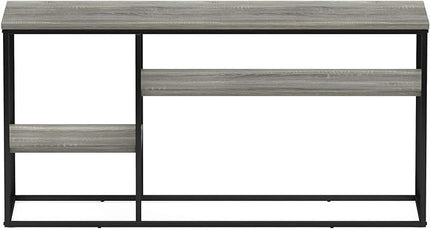 Furinno Moretti Modern Lifestyle TV Stand, French Oak Grey - LeafyLoom