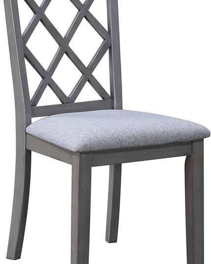 NicBex Dining Table Set for 4 Kitchen Table Set 5-Piece 59.5" Extendable Wood Dining Set with Upholstered Seat Cushion for Small Space, Living Room, Breakfast Nook, Gray - LeafyLoom
