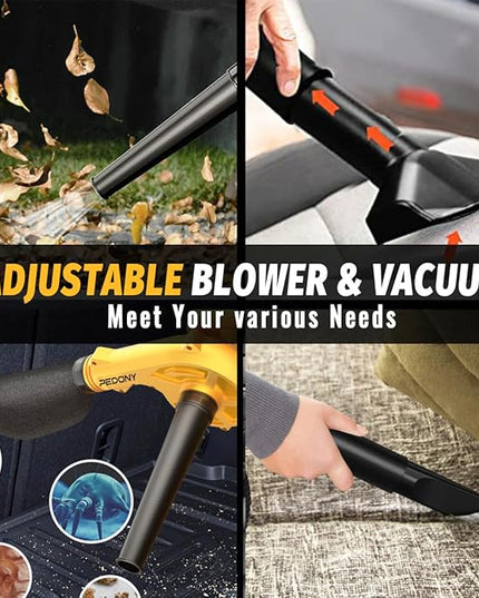 Mini Cordless Leaf Blower for Dewalt 20V Battery, Replace for DCE100B Air Blower, Vacuum150CFM Up to 120MPH, 2-in-1 Handle Electric Blower(Battery Not Included) - LeafyLoom