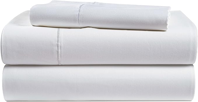 LANE LINEN 100% Egyptian Cotton Bed Sheets - 1000 Thread Count 3-Piece Twin XL Set Long Staple Bedding Sateen Weave Luxury Hotel Fits Upto 16" Mattress White - LeafyLoom