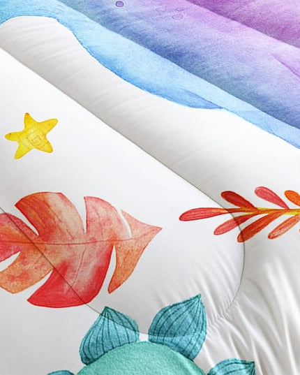 CVHOUSE Dinosaur Bedding Set,Dinosaur Comforter,Dinosaur Comforter Set King,Microfiber Quilt Set with 1 Comforter and 2 Pillow Cases- 3 Piece - LeafyLoom