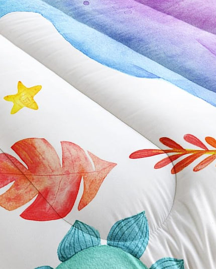 CVHOUSE Dinosaur Bedding Set,Dinosaur Comforter,Dinosaur Comforter Set Full,Microfiber Quilt Set with 1 Comforter and 2 Pillow Cases- 3 Piece - LeafyLoom