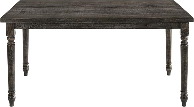 NicBex Dining Table Contemporary Kitchen Table Farmhouse Rustic Dining Table in Weathered Gray Rectangular Dining Table, Easy Assembly, Gray - LeafyLoom