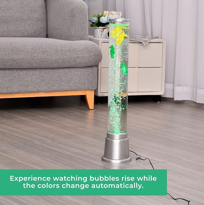 Shop LC Electric Seahorse Lamp Artificial Fake Fish Tank Aquarium Lamp with Sensory Bubble Tube Lamp Night Light Sensory Lamp Lava Lamp - 1.90 FT Birthday Gifts - LeafyLoom