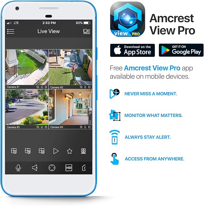 Amcrest UltraHD 5MP Outdoor POE Camera 2592 x 1944p Bullet IP Security Camera, Outdoor IP67 Waterproof, 103° Viewing Angle, 2.8mm Lens, 98.4ft Night Vision, 5-Megapixel, IP5M-B1186EW-28MM (White) Amcrest