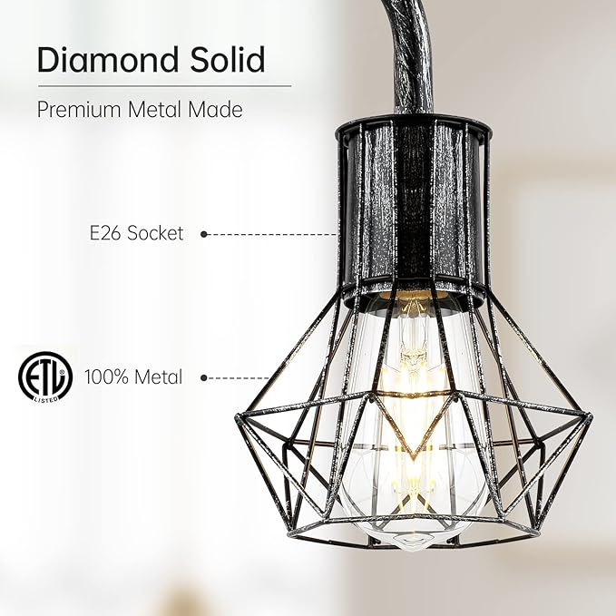 BoostArea Floor lamp,Industrial Floor Lamp,Standing Lamp with 6W LED Bulb,E26 Socket,On/Off Footswitch,Whole Metal,Modern Floor Lamp for Bedroom,Office, Living Room,Rustic,Vintage,Farmhouse - LeafyLoom