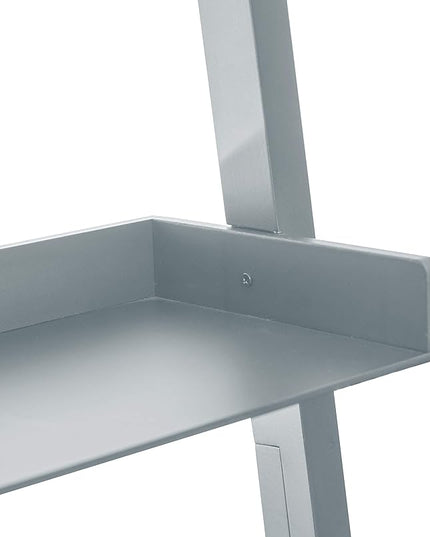 Kiera Grace Providence Hadfield 5 Tier Ladder Shelf, Leaning Bookshelf Storage Rack for Home, Office, 18" x 67", Cloud Grey - LeafyLoom