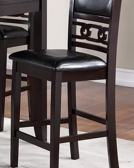 New Classic Furniture Gia Counter Chairs, Set of 2, Ebony - LeafyLoom