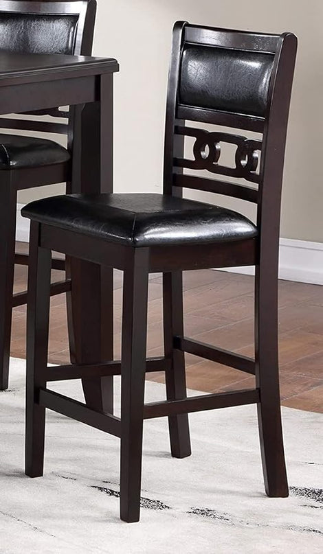 New Classic Furniture Gia Counter Chairs, Set of 2, Ebony - LeafyLoom