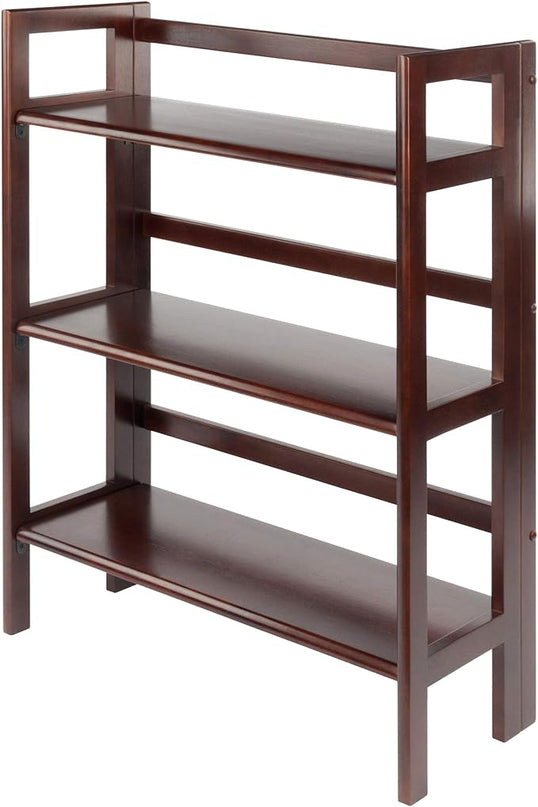 Winsome Wood Terry Shelving, Walnut, 3 - LeafyLoom