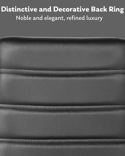 PU Leather Chair Set of 4, High Back Dining Seat with Soft Padded & Foot Cap Protection for Home Kitchen Living Room, 300lbs Capacity, Black - LeafyLoom
