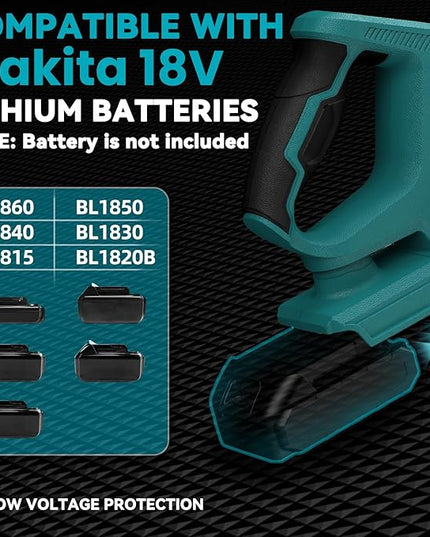 Leaf Blower, Cordless Leaf Blower for Makita 18V Battery, 3 Speed Modes Up to 200MPH, 270° Rotatable Electric Leaf Blower with 4 Blowing Nozzles for Lawn Care and Yard(Battery Not Included) - LeafyLoom