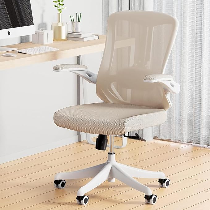 Ergonomic Office Chair - Comfy Desk Chairs with Wheels and Arms, 450LB Heavy Duty Mesh Computer Chair with Comfortable Lumbar Back Support for Home, Office, Study, Bedroom and College Dorm - LeafyLoom