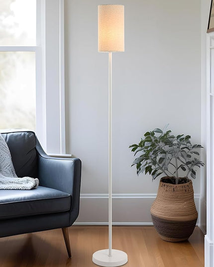 Floor Lamps for Living Room Modern Tall Lamp for Bedroom Office Corner (White, 65'') - LeafyLoom