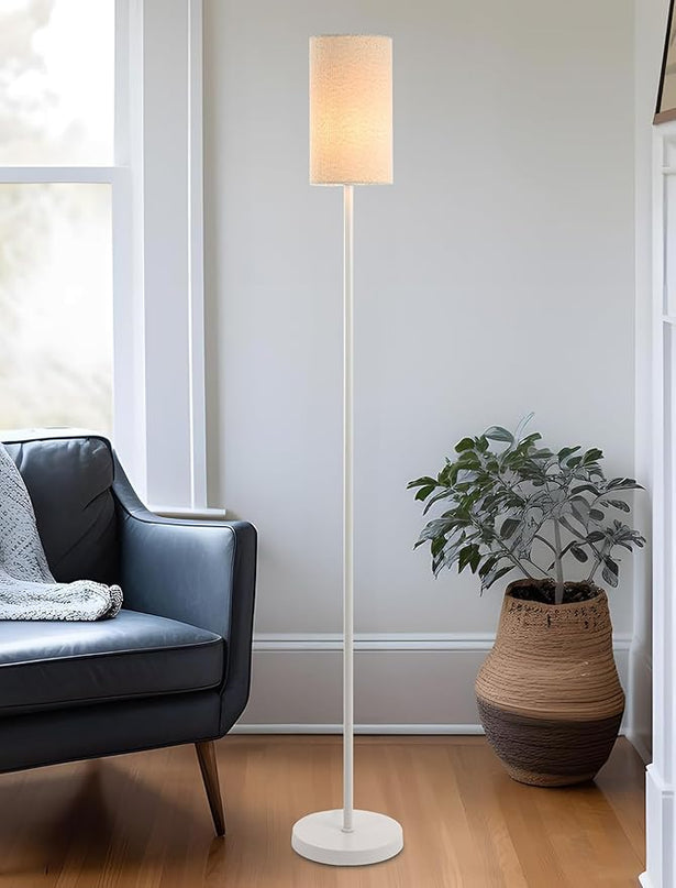 Floor Lamps for Living Room Modern Tall Lamp for Bedroom Office Corner (White, 65'') - LeafyLoom
