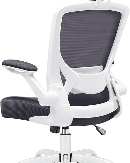 KERDOM Ergonomic Office Chair, Lumbar Support Computer Chair with Headrest and Flip-up Arms, Breathable Mesh Desk Chair, Swivel Task Chair, Adjustable Height Gaming Chair, Darkgray - LeafyLoom