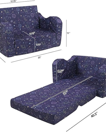 Ulax furniture Toddler Chair, Kids Armchair, Kids Ultra-Soft Snuggle Foam Filled Chair for Boys and Girls - LeafyLoom