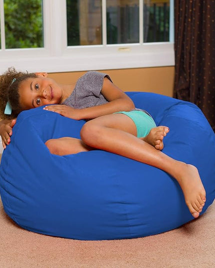 Posh Creations Beanbags Bean Bag Chair, Large-38in, Solid Royal Blue - LeafyLoom
