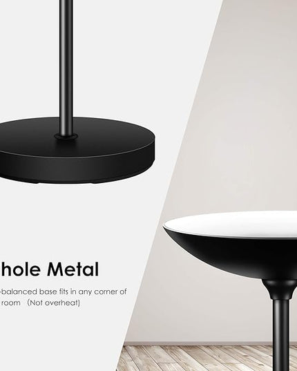 Floor Lamp, Standing Lamp, 20W 2000LM LED Torchiere Floor Lamp, Stepless Dimmable, Touch Control, 3000K Daylight, 50000hrs Lifespan, Floor Lamps for Living Room, Standing Lamps for Bedroom, Office - LeafyLoom