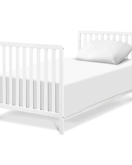Carter's by DaVinci Colby 4-in-1 Convertible Mini Crib with Trundle Drawer in White, Greenguard Gold Certified, Undercrib Storage - LeafyLoom