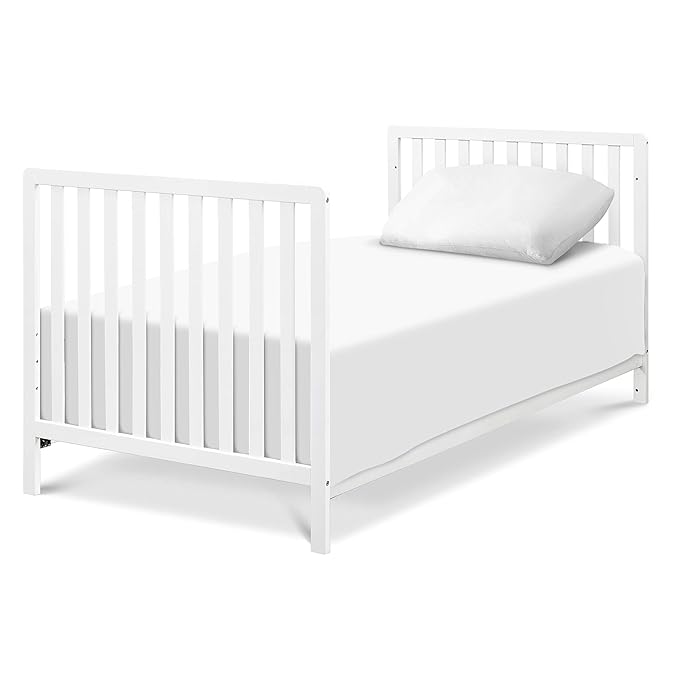 Carter's by DaVinci Colby 4-in-1 Convertible Mini Crib with Trundle Drawer in White, Greenguard Gold Certified, Undercrib Storage - LeafyLoom