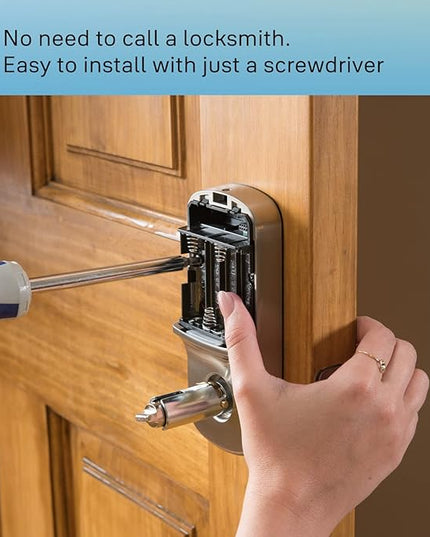 Yale Assure Lever Entry Door Handle with Keypad, Black Suede Smart Door Lock with Handle, Back-Up Key, and Z-Wave, ‎YRL226-ZW2-BSP Yale