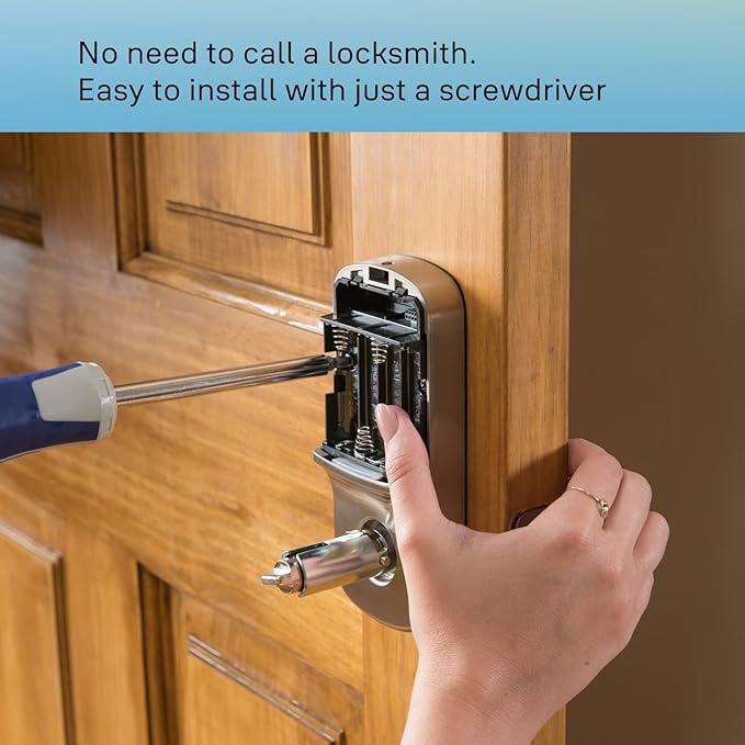 Yale Assure Lever Entry Door Handle with Keypad, Black Suede Smart Door Lock with Handle, Back-Up Key, and Z-Wave, ‎YRL226-ZW2-BSP Yale