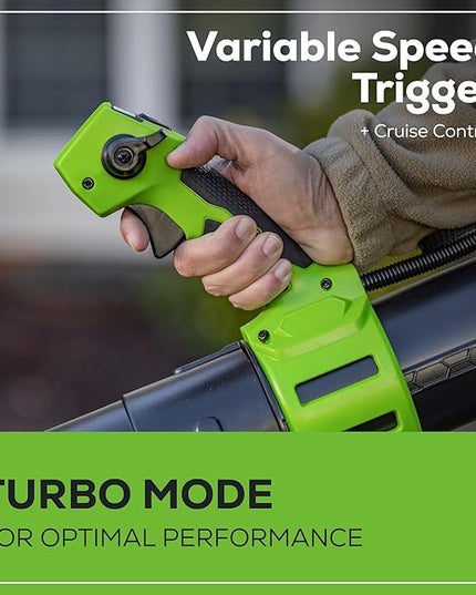 Greenworks 80V (800 CFM) Dual Port Backpack Blower with (2) 5.0 Ah Batteries, Dual Port Rapid Charger - LeafyLoom