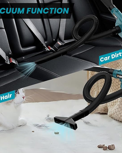 Cordless Leaf Blower for Makita 18V Battery,Electric Jobsite Air Blower with Brushless Motor,6 Variable Speed Up to 180MPH,2-in-1 Handle Electric Blower and Vacuum Cleaner(Battery Not Included) - LeafyLoom